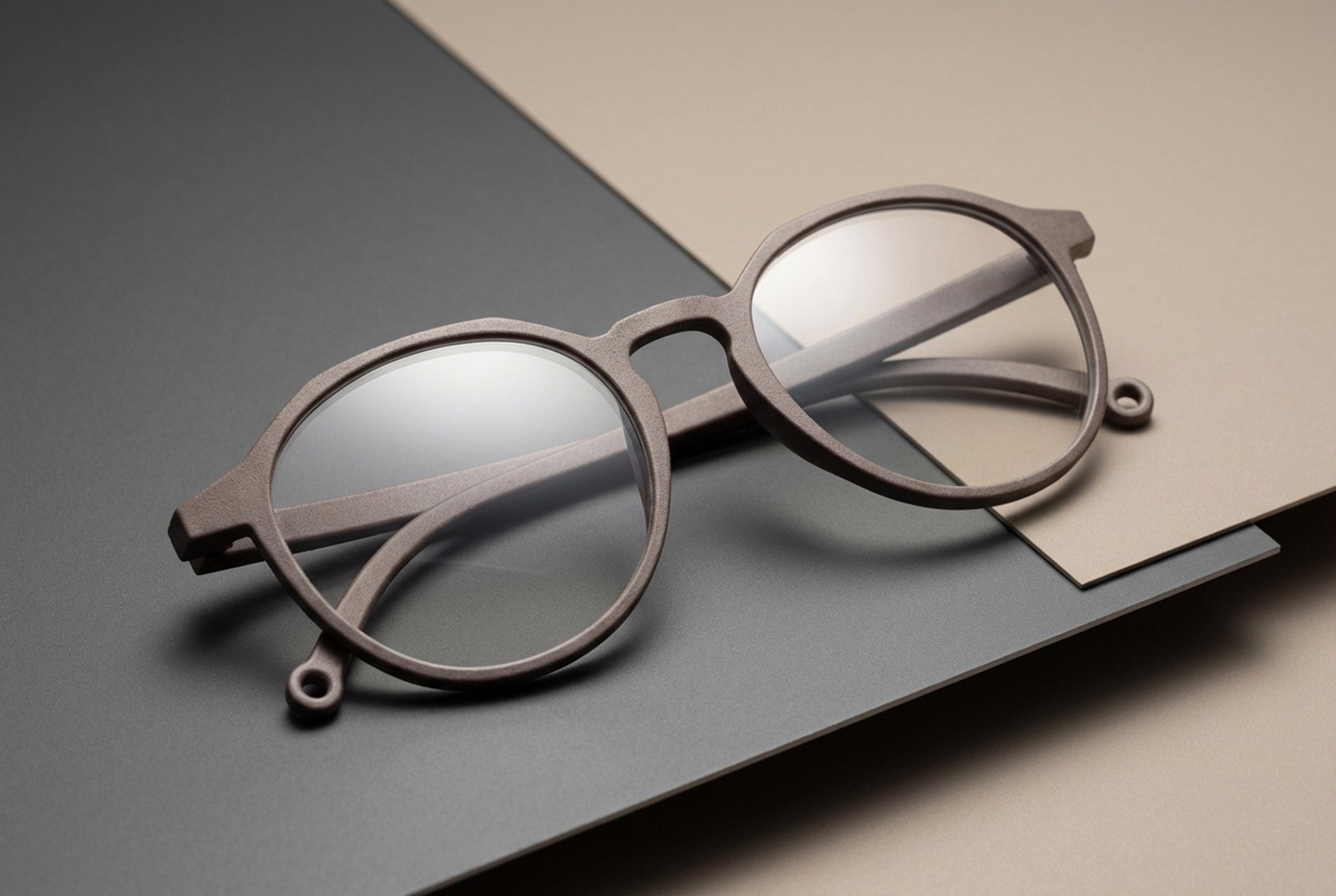 close product shot of optical frame prototype used for private label eyewear development
