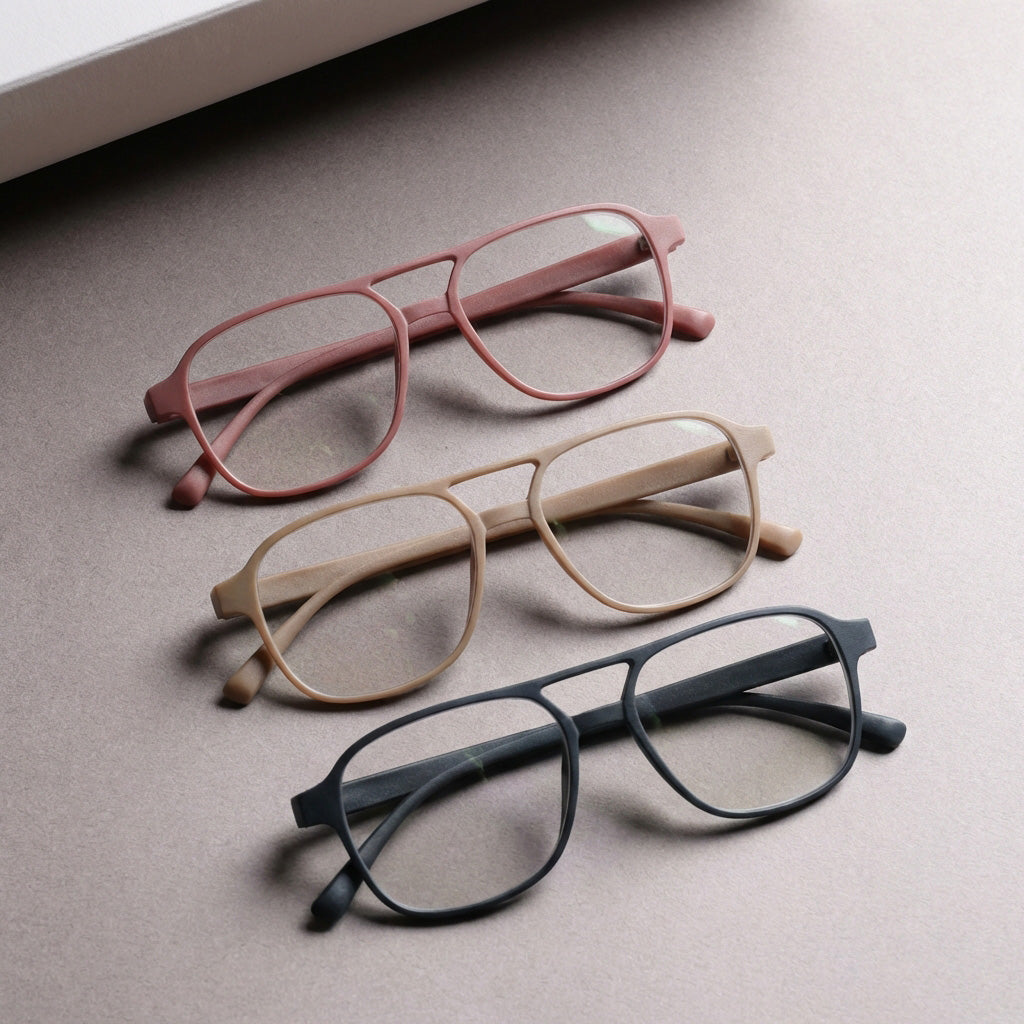 Three prescription-ready 3D printed optical frames for private label eyewear collections